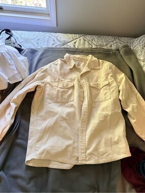 Uniqlo Cream Corduroy Overshirt Jacket